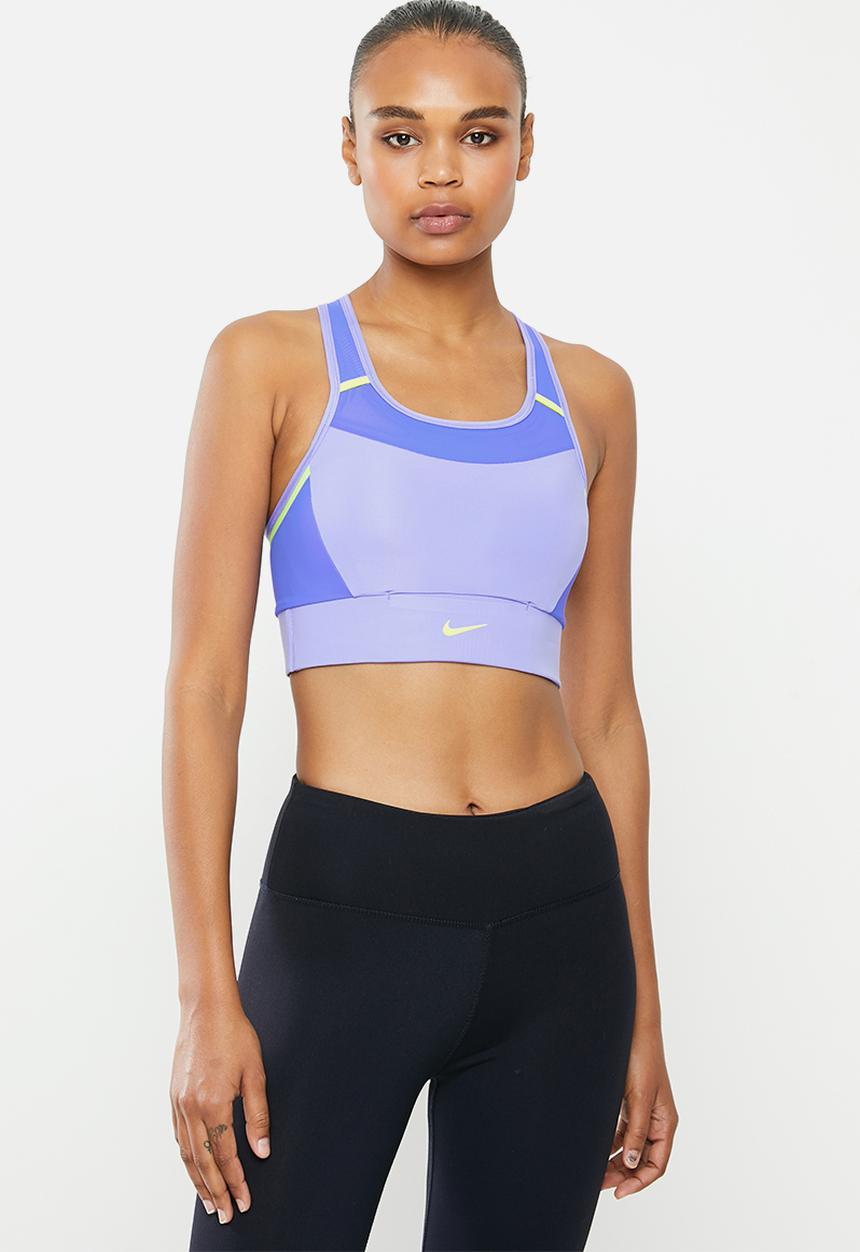 Nike - Swoosh pocket padded bra - blue & yellow