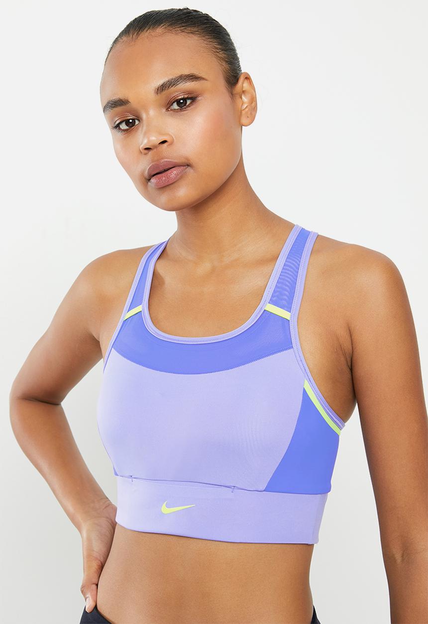 Nike - Swoosh pocket padded bra - blue & yellow