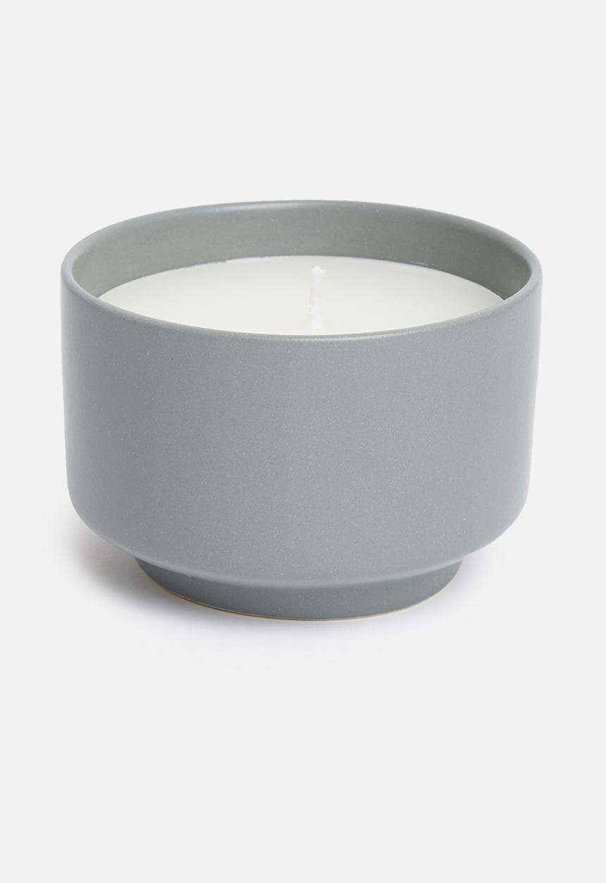 Urchin Art - Step canister candle - grey