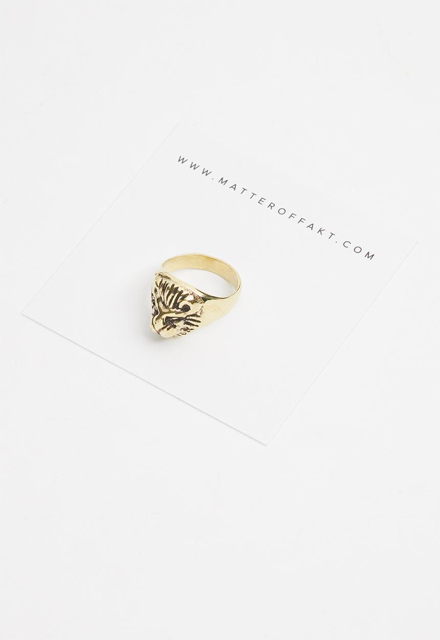 Matter of Fakt - Vista lion brass ring - gold 