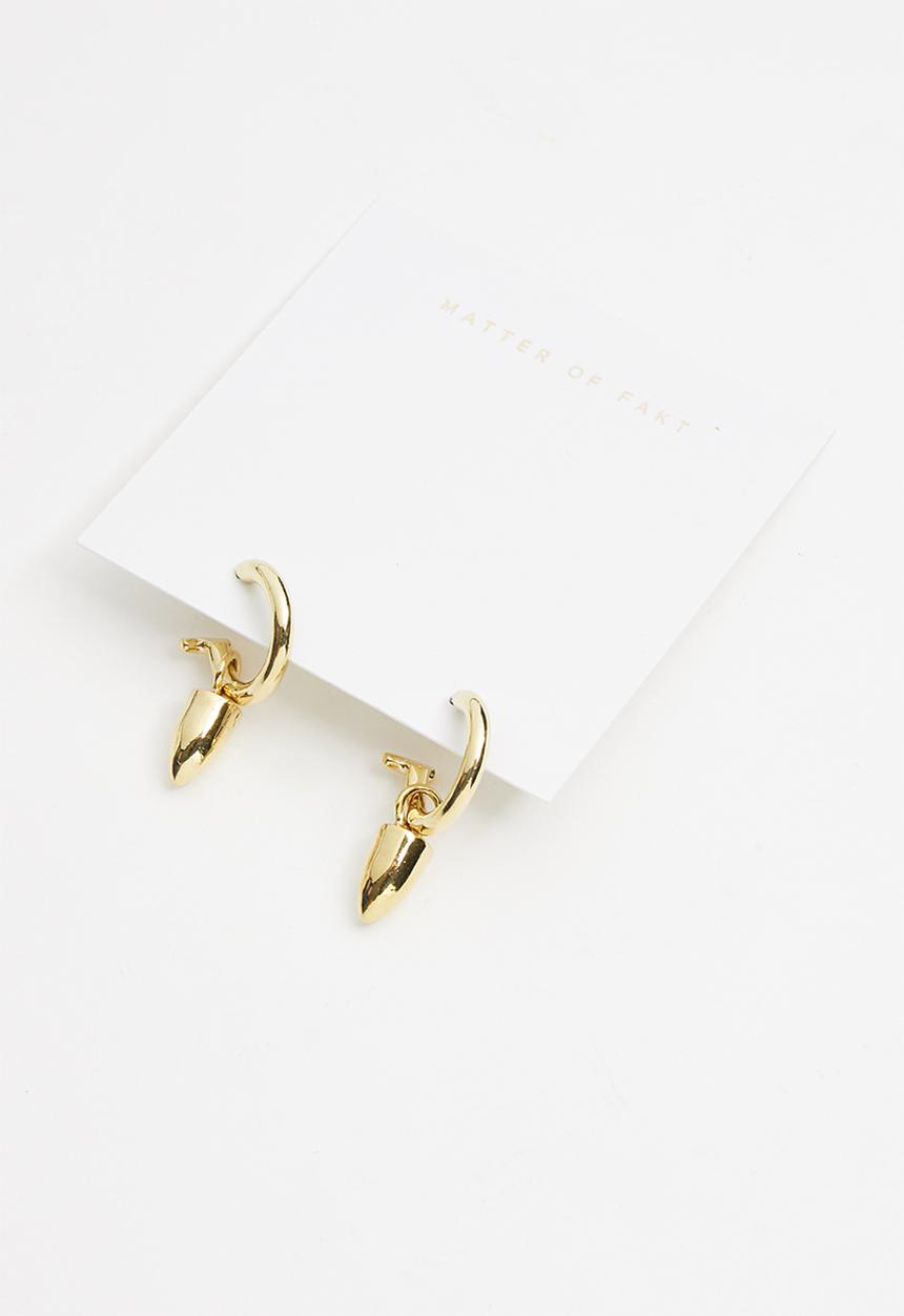 Matter of Fakt - Oasis bullet brass earrings - gold 