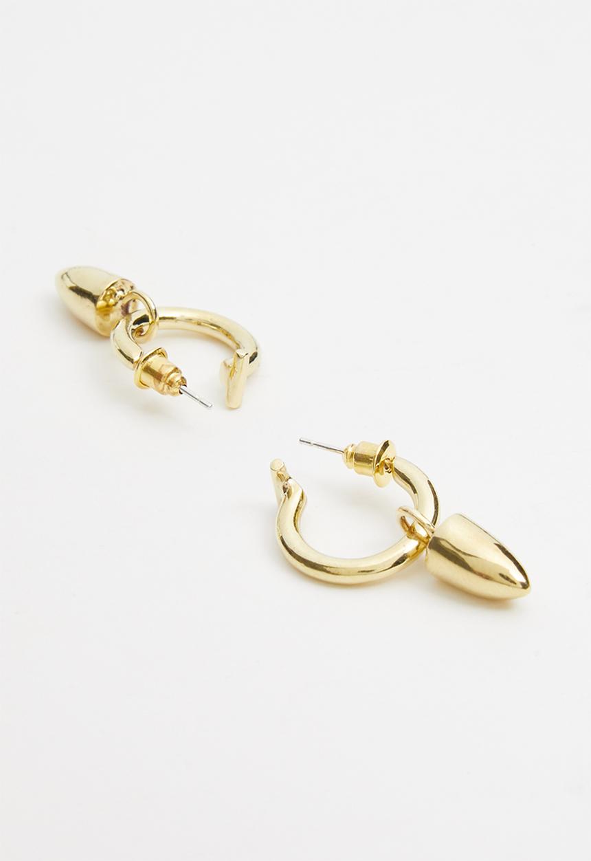Matter of Fakt - Oasis bullet brass earrings - gold 