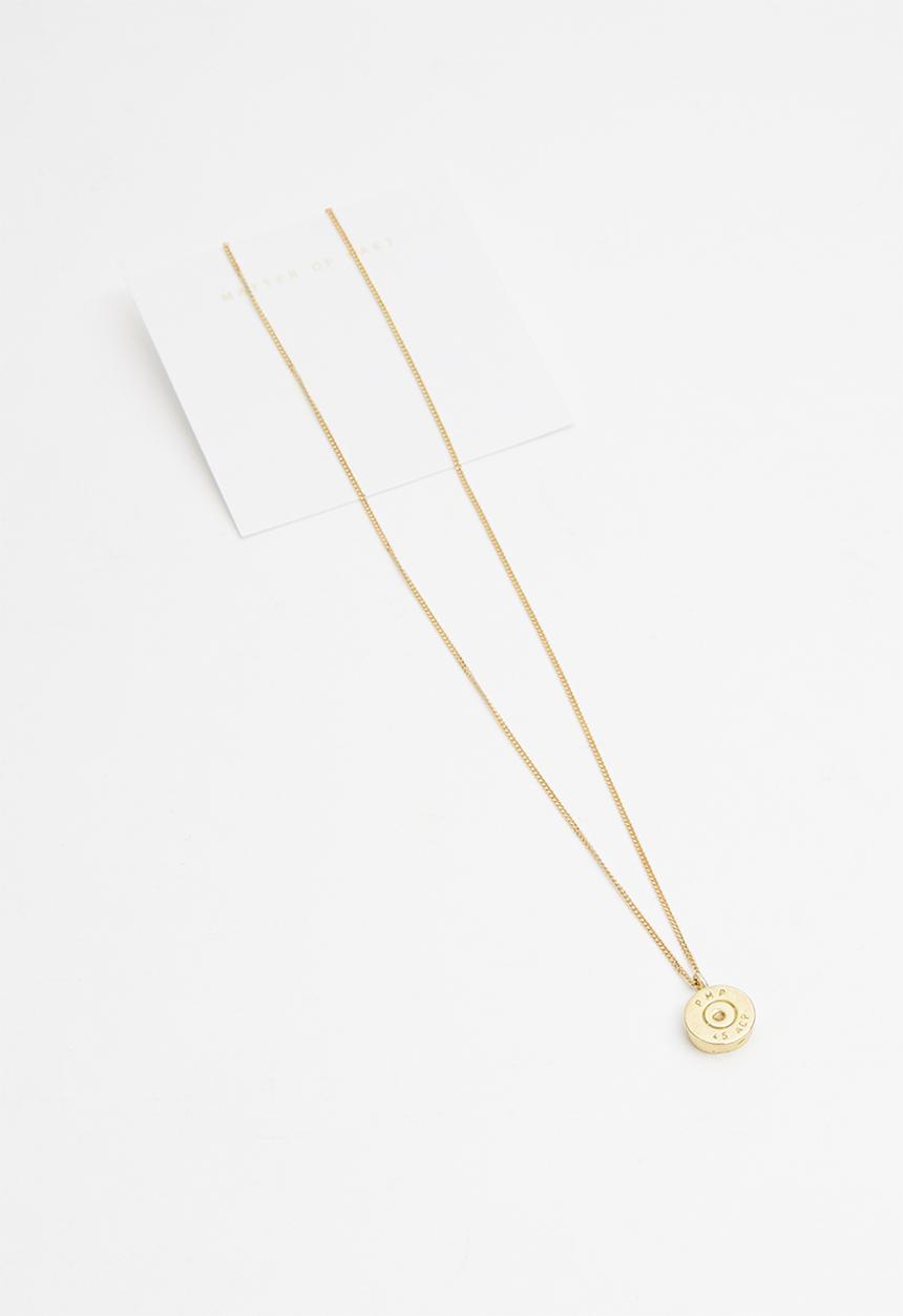 Matter of Fakt - Oasis bullet brass necklace - gold 