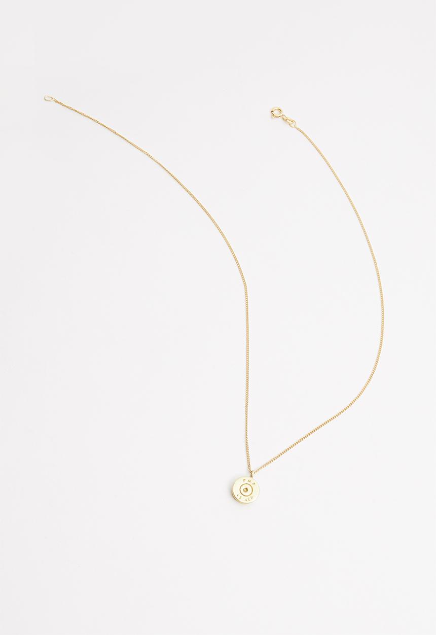 Matter of Fakt - Oasis bullet brass necklace - gold 