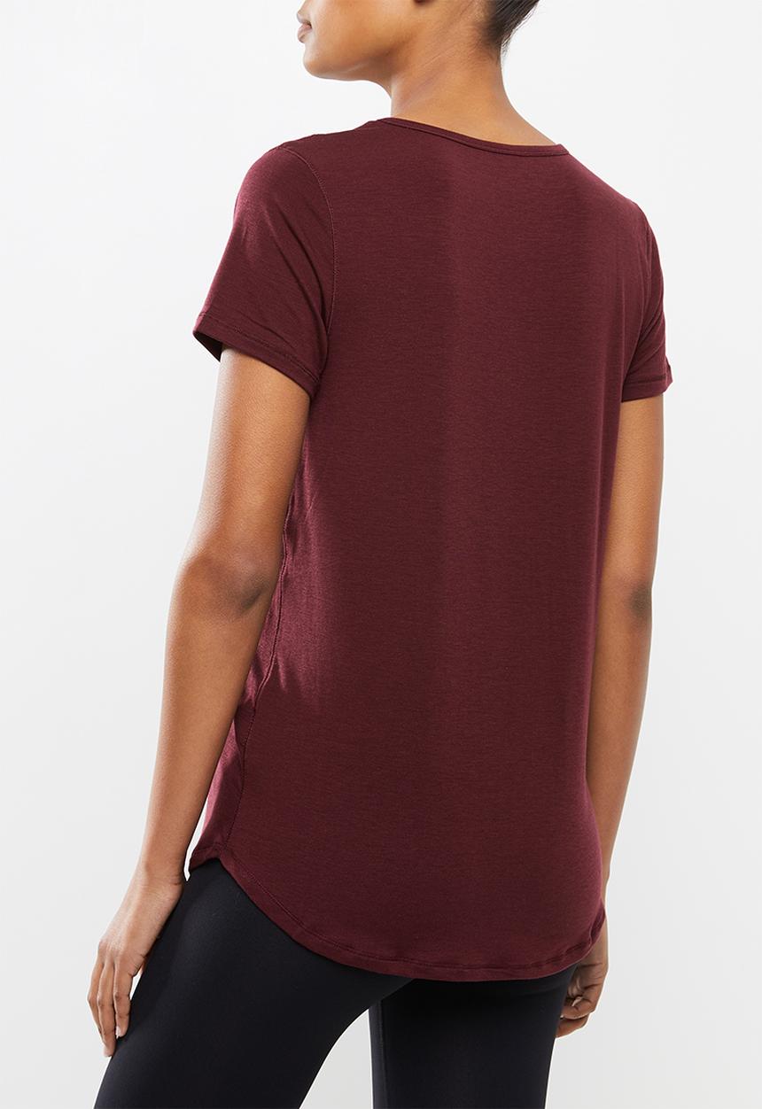 Cotton On - Maternity gym T-shirt - mulberry