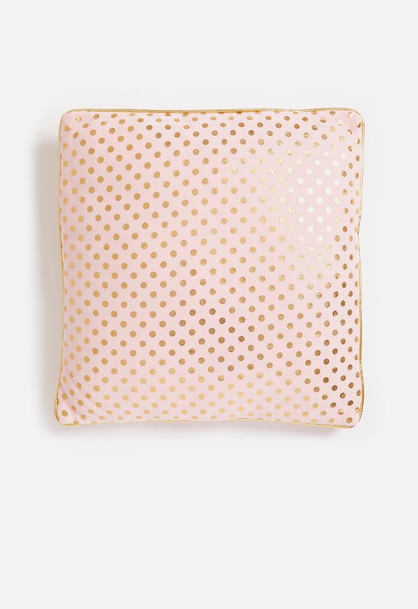 H&S - Glitter cushion - pink & gold