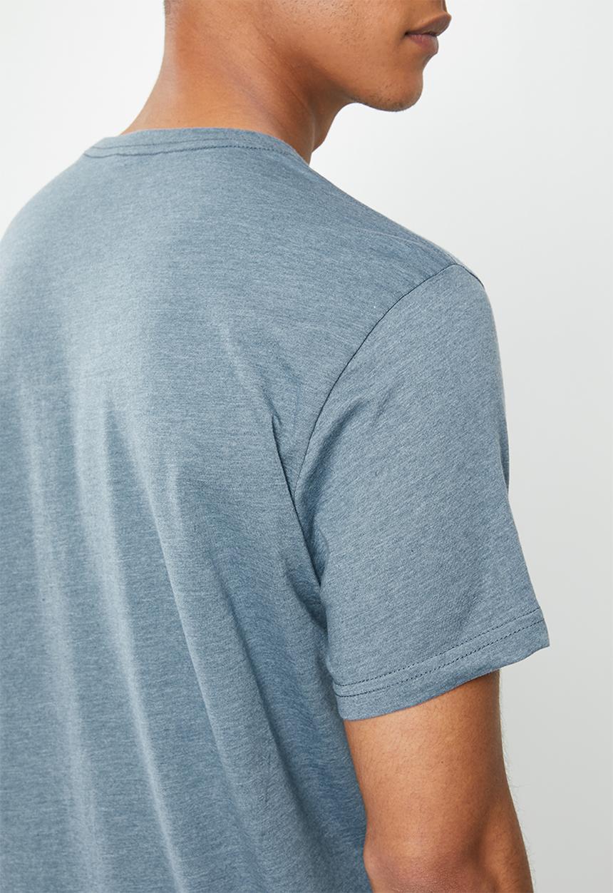 RVCA - Split pin short sleeve  tee - blue