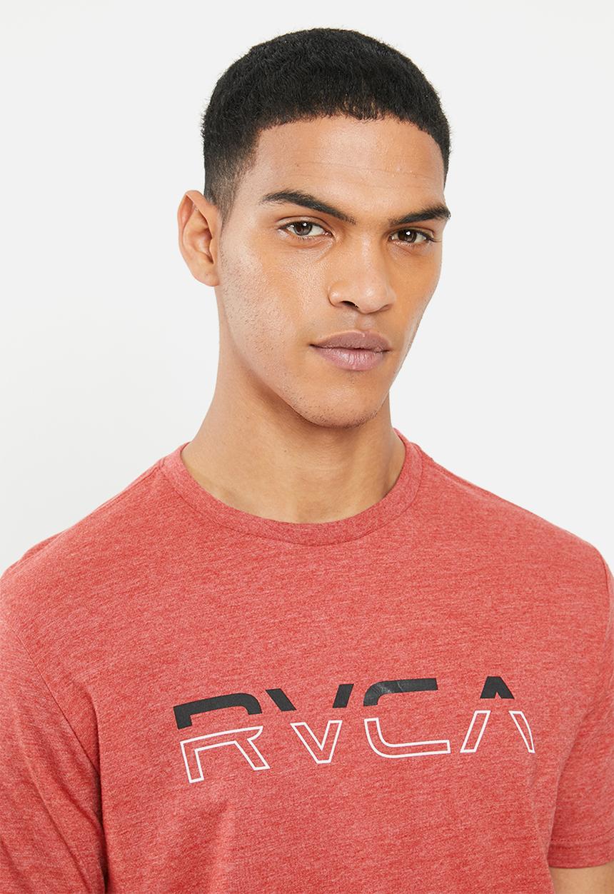 RVCA - Split pin short sleeve tee - oxblood heather