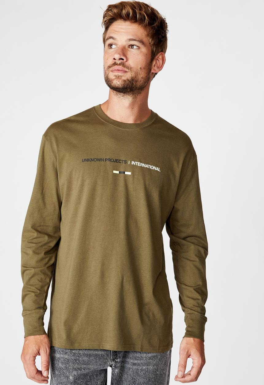Cotton On - Tbar long sleeve tee - khaki
