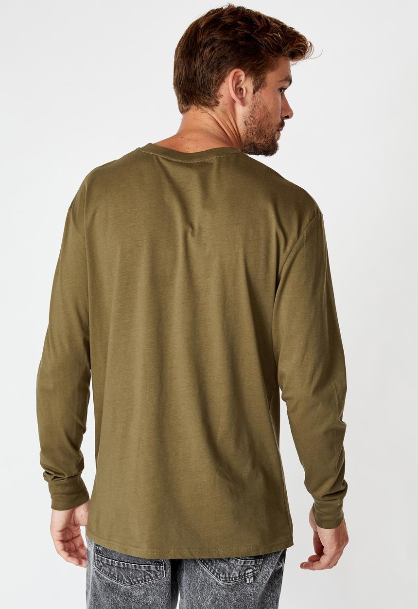 Cotton On - Tbar long sleeve tee - khaki