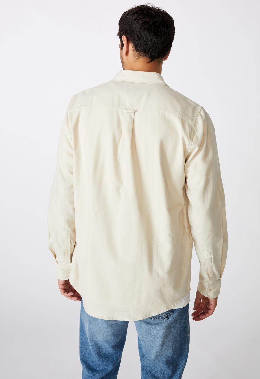 Cotton On - Rugged long sleeve shirt - ecru