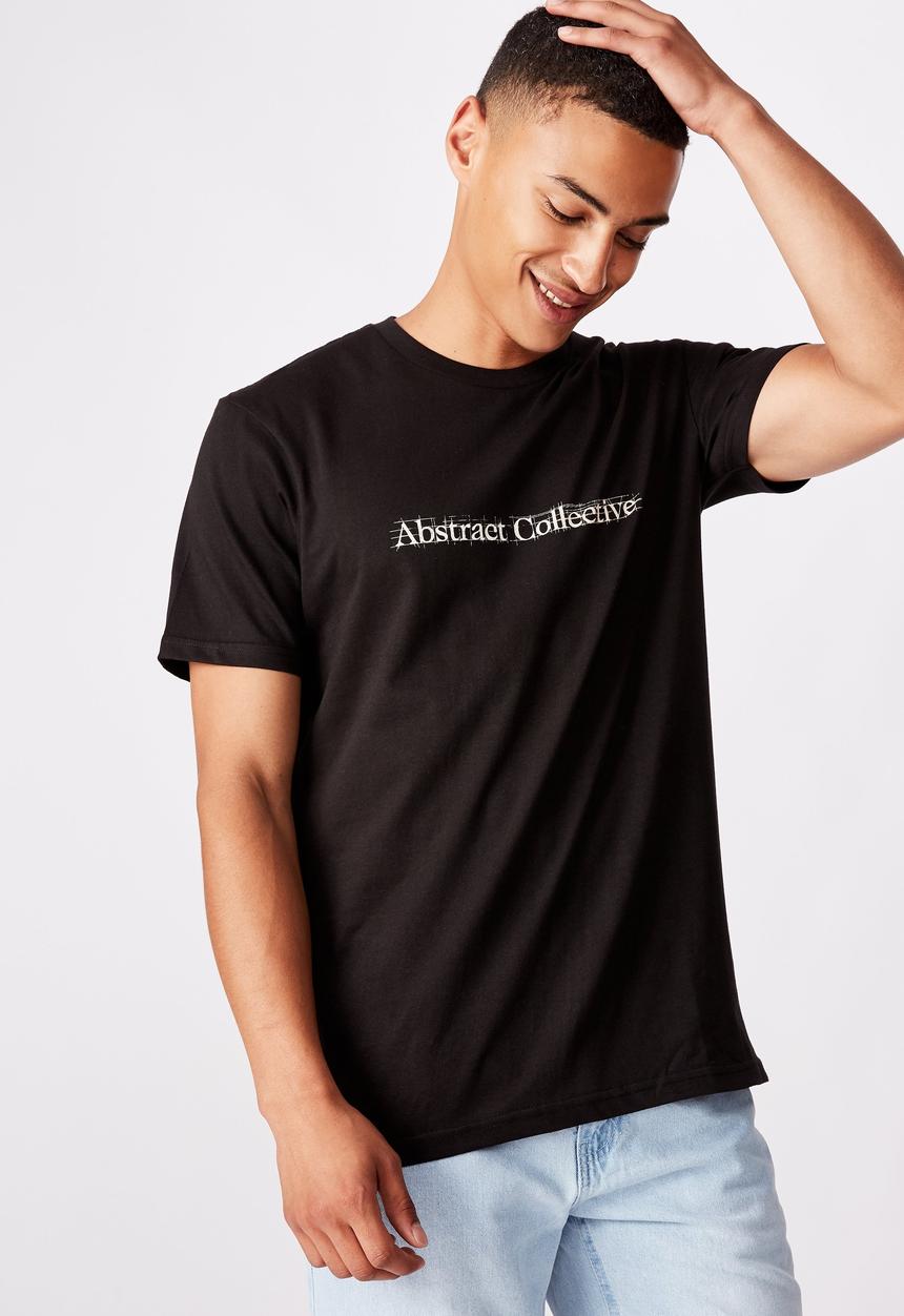 Cotton On - Tbar text T-shirt - black