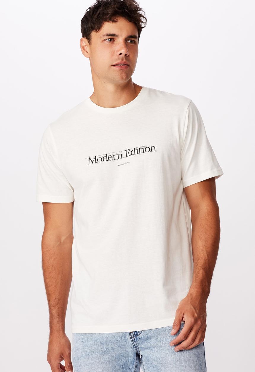 Cotton On - Tbar text T-shirt - vintage white