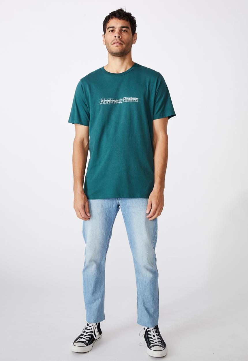 Cotton On - Tbar text T-shirt - teal