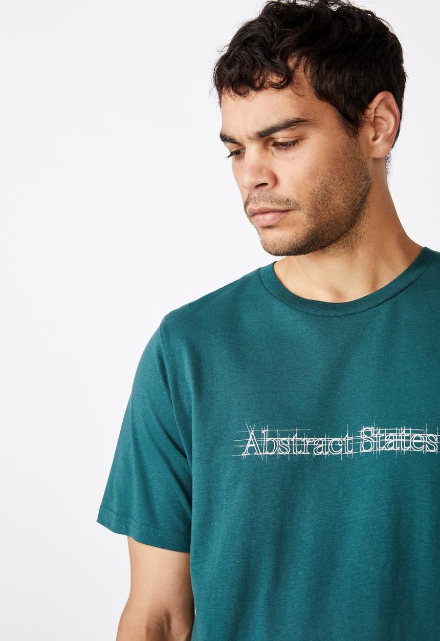 Cotton On - Tbar text T-shirt - teal