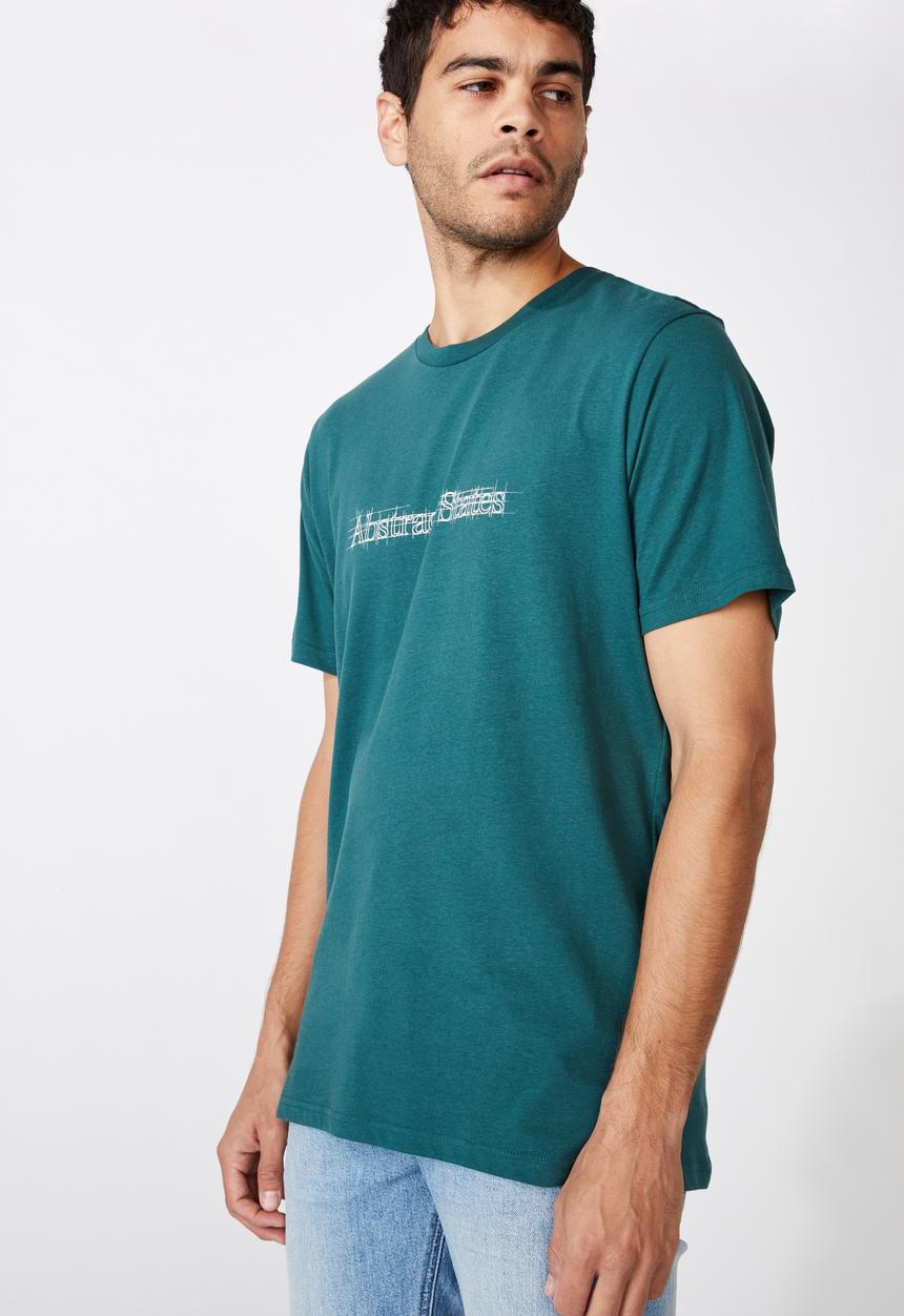 Cotton On - Tbar text T-shirt - teal
