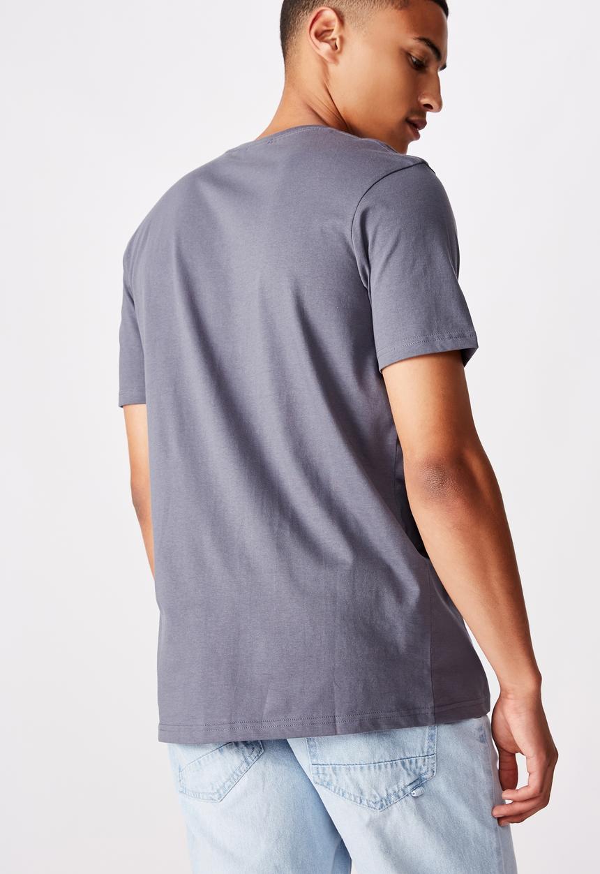 Cotton On - Tbar text T-shirt - dusty denim