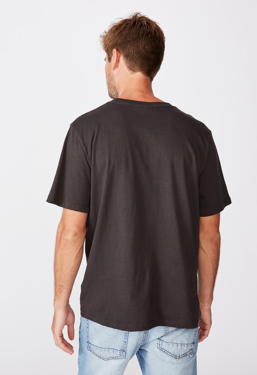 Cotton On - Tbar text T-shirt - washed black