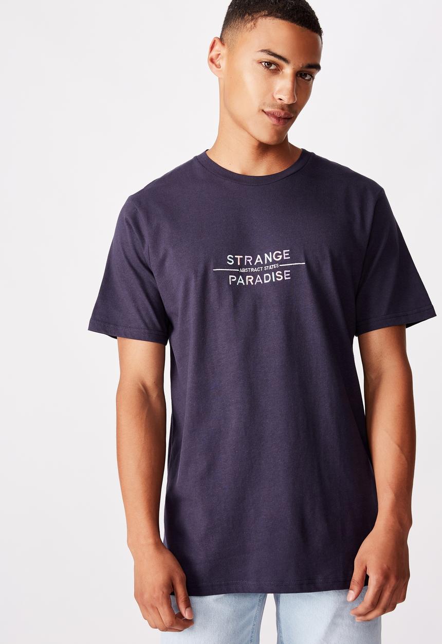Cotton On - Tbar text T-shirt - navy 