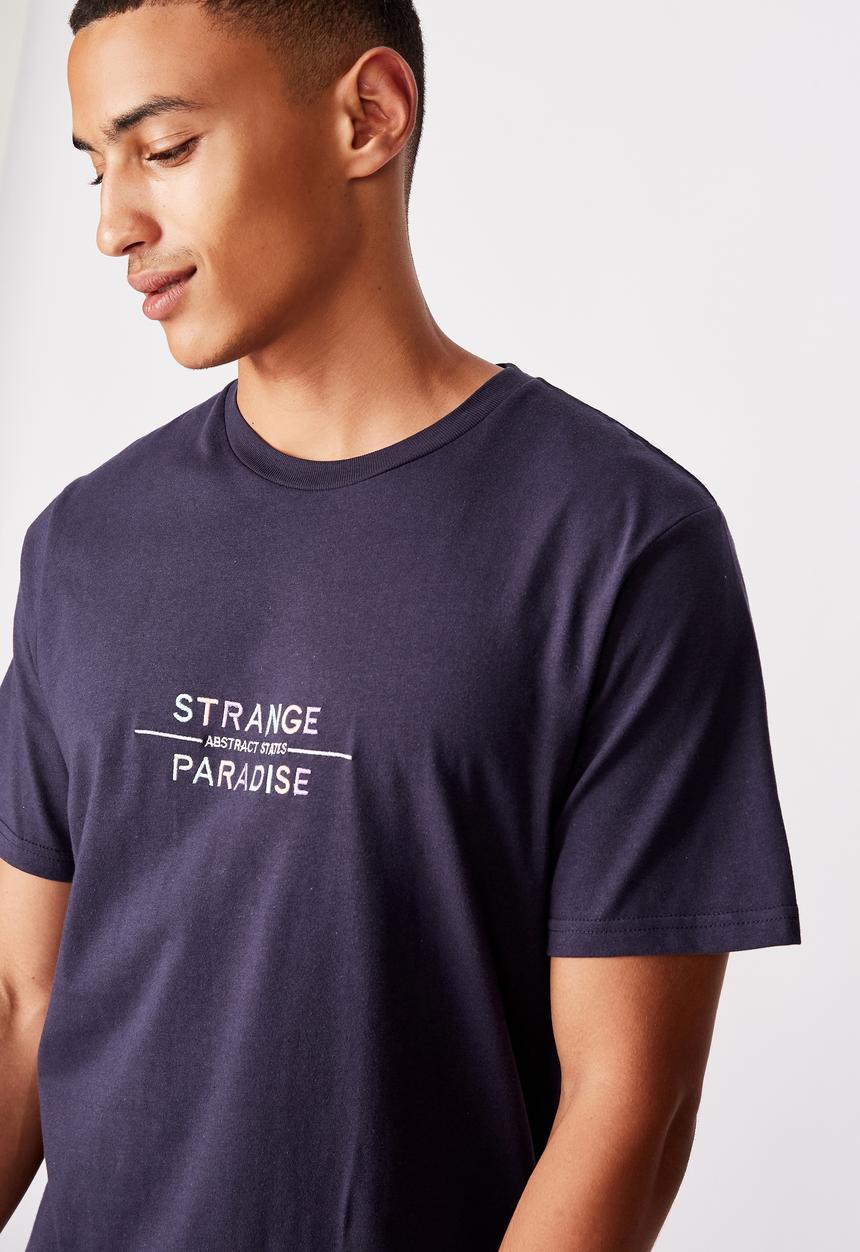 Cotton On - Tbar text T-shirt - navy 