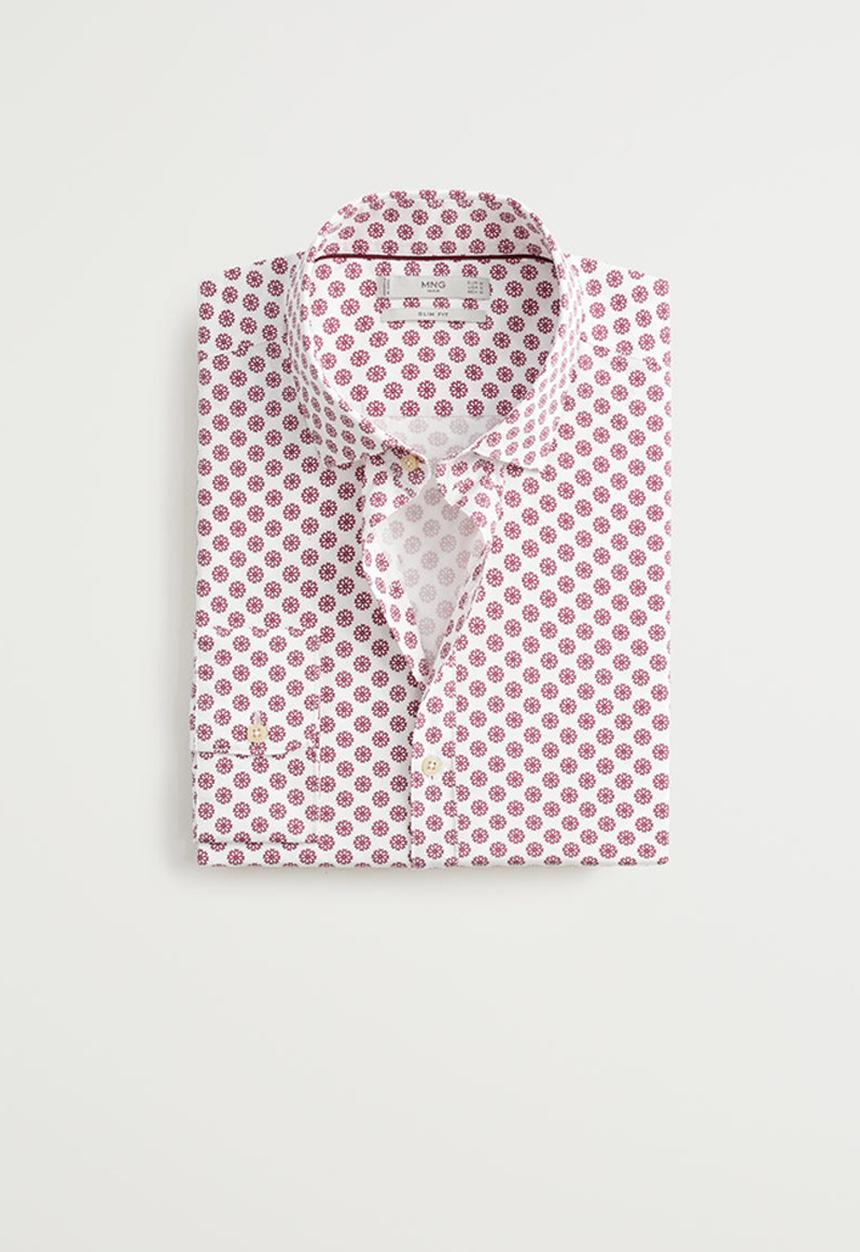 MANGO - Pixel shirt - white & pink 