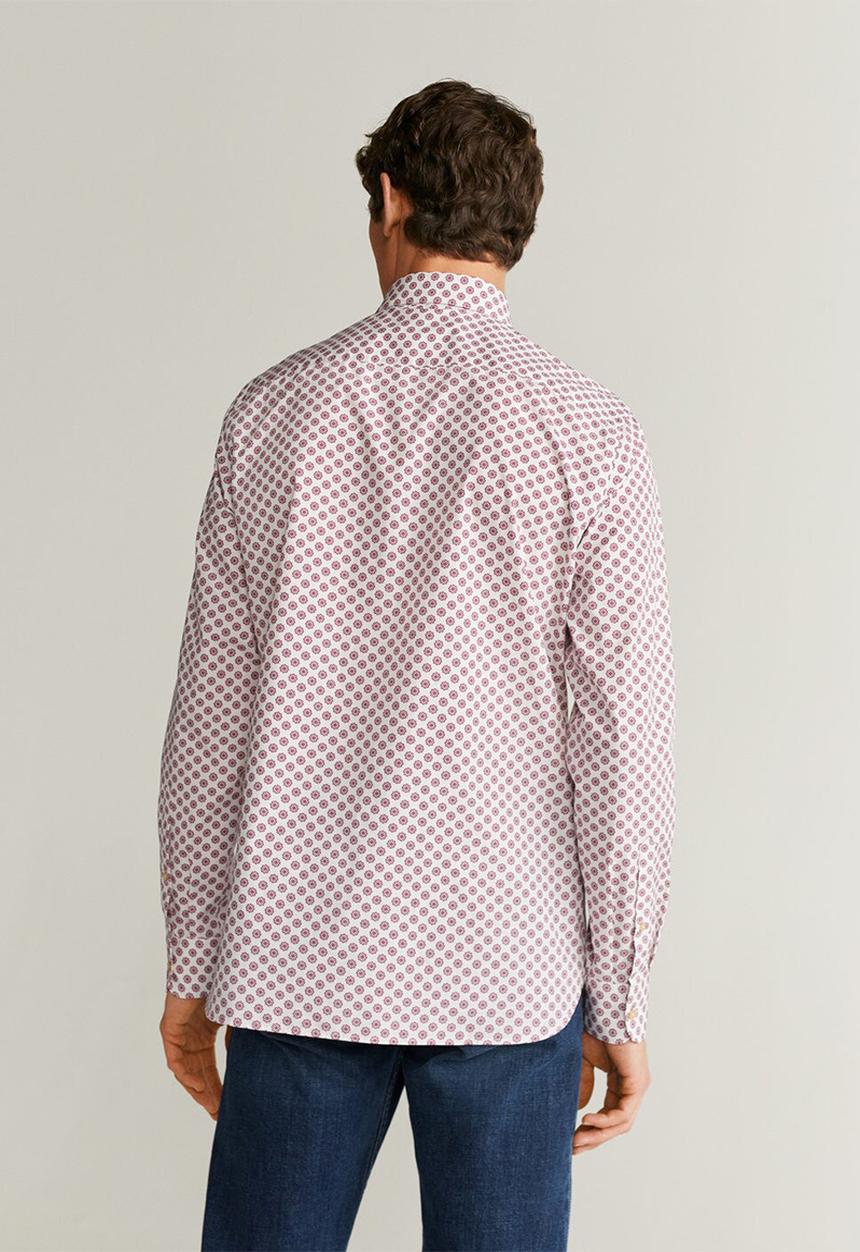 MANGO - Pixel shirt - white & pink 