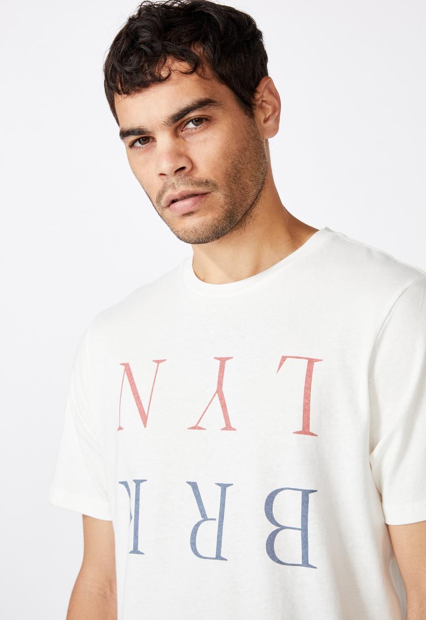 Cotton On - Tbar text T-shirt - vintage white