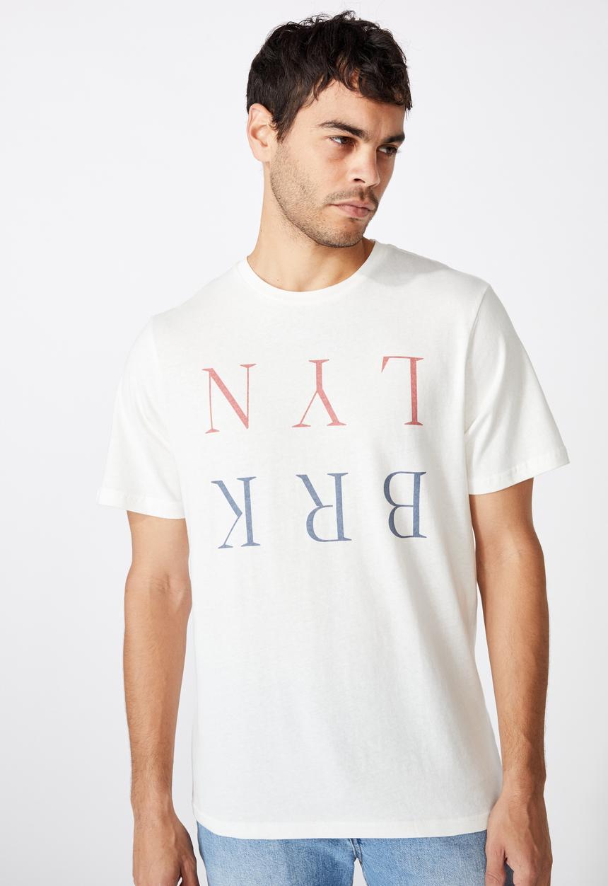 Cotton On - Tbar text T-shirt - vintage white
