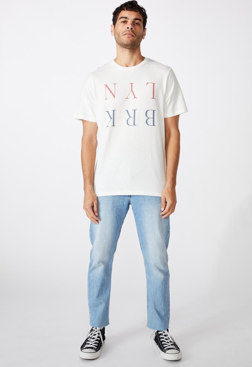 Cotton On - Tbar text T-shirt - vintage white