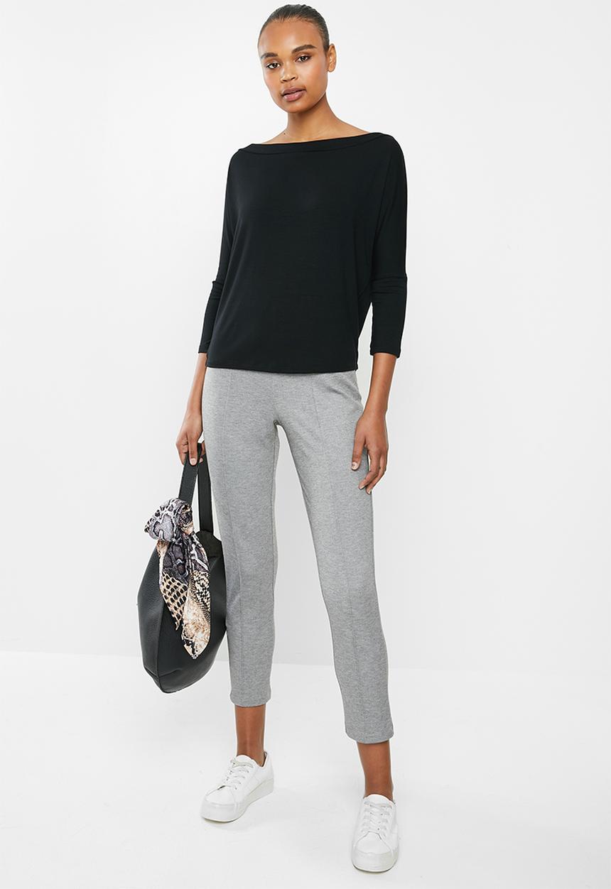 edit - Conscious Wide neck top - black