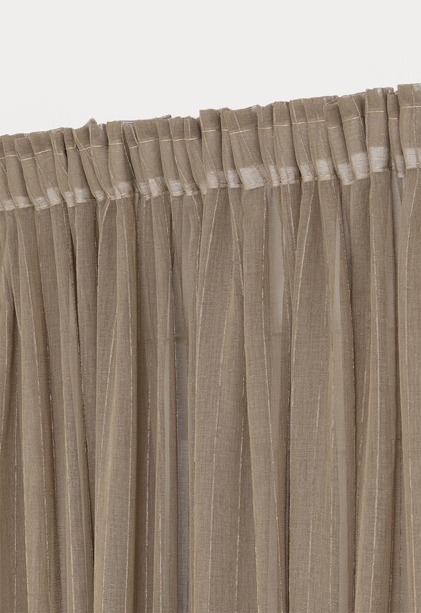 Sixth Floor - Taped striped frosted voile - taupe
