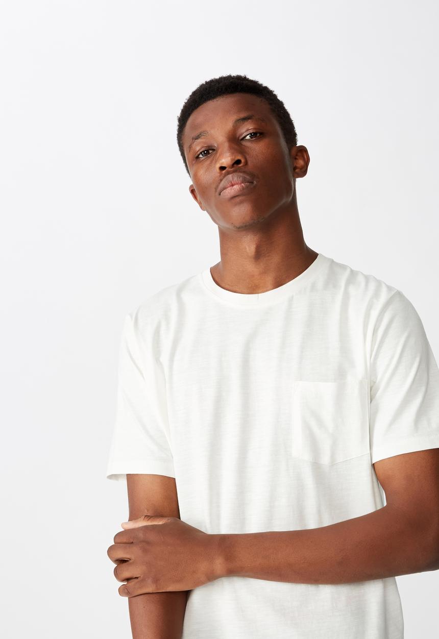 Cotton On - Slub crew neck tee - vintage white