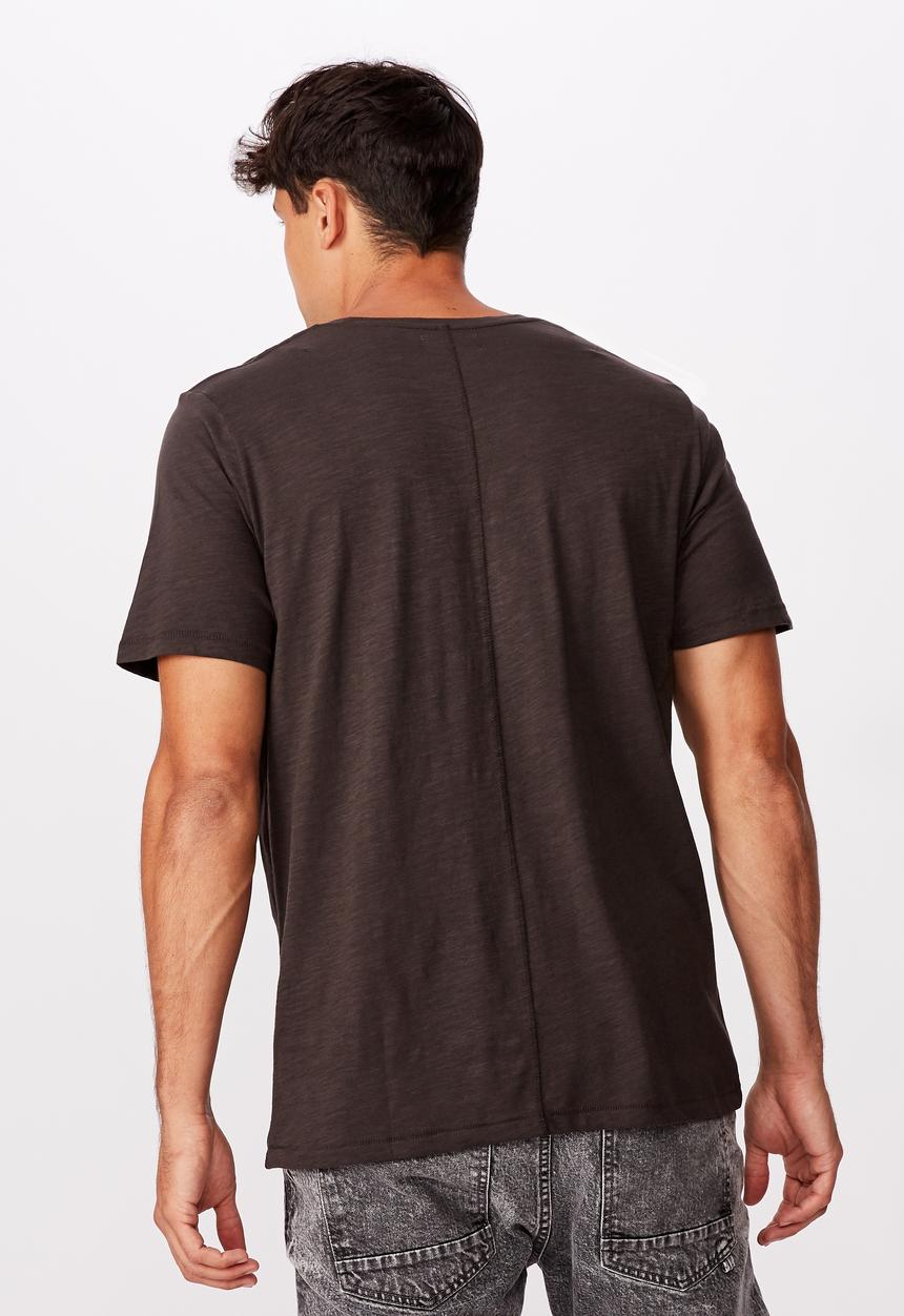 Cotton On - Slub crew neck tee - washed black