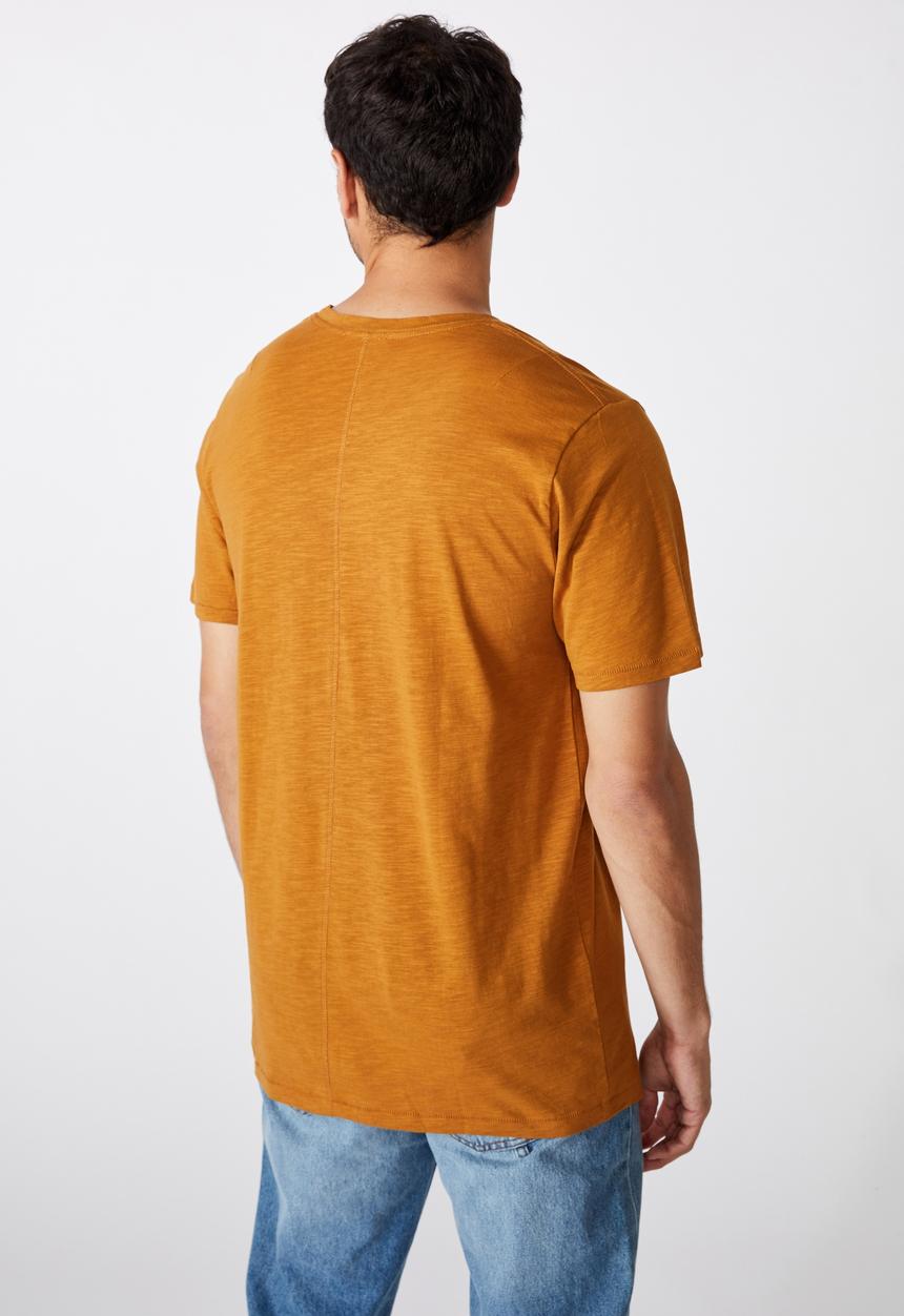 Cotton On - Slub crew neck tee - rich camel
