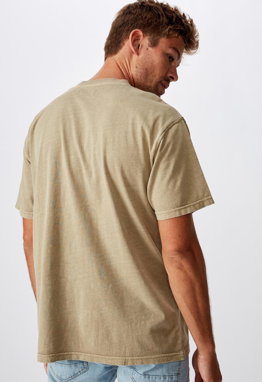 Cotton On - Loose fit washed pocket tee - stone