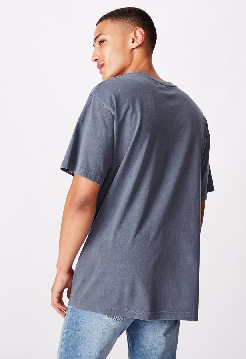 Cotton On - Loose fit washed pocket tee - dusty denim