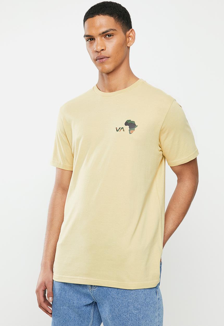RVCA - Continent hex fill short sleeve tee - yellow 