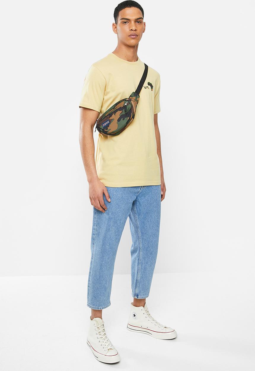RVCA - Continent hex fill short sleeve tee - yellow 