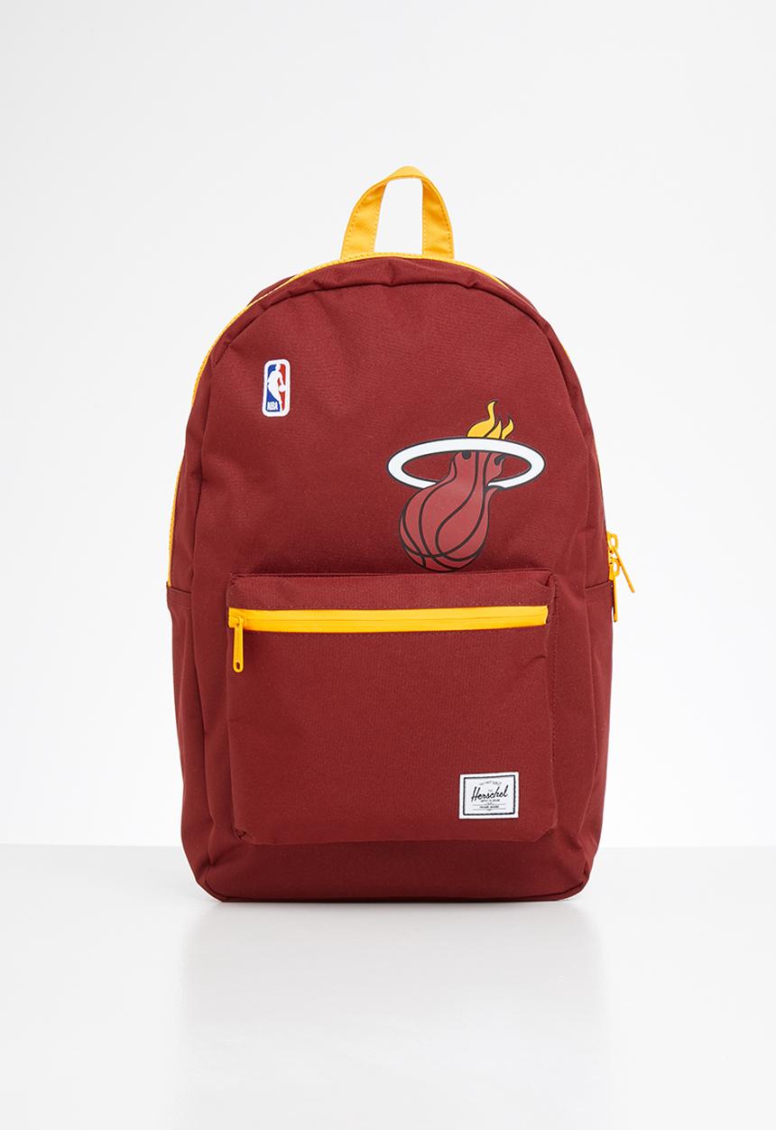 Herschel Supply Co. - Settlement - backpacks - Miami Heat - burgundy & yellow