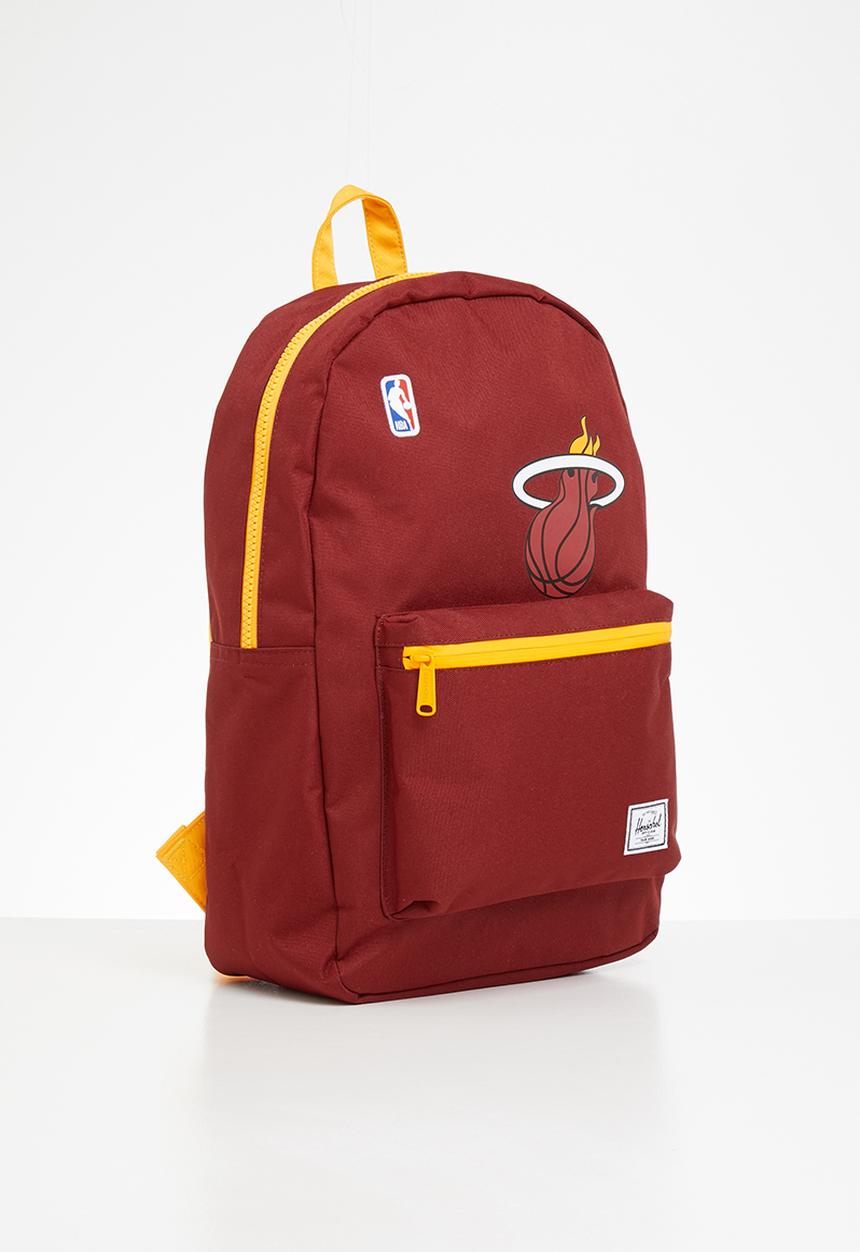 Herschel Supply Co. - Settlement - backpacks - Miami Heat - burgundy & yellow