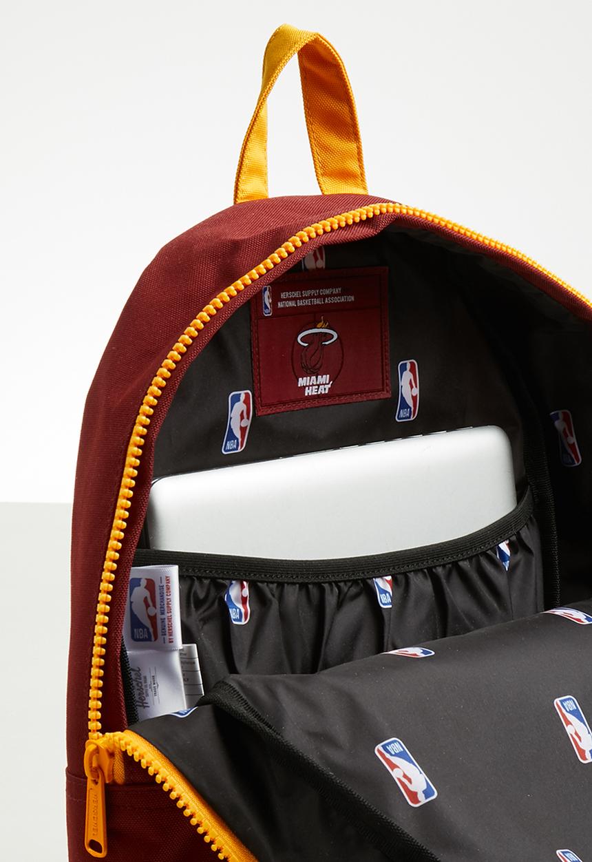 Herschel Supply Co. - Settlement - backpacks - Miami Heat - burgundy & yellow