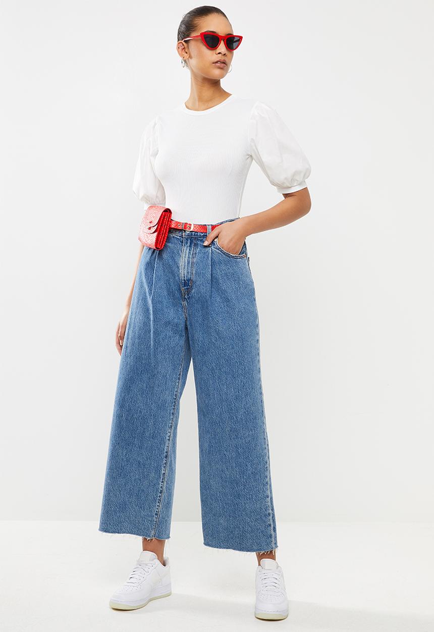 Blake - Ribbed bodysuit with cotton sleeves-ivory