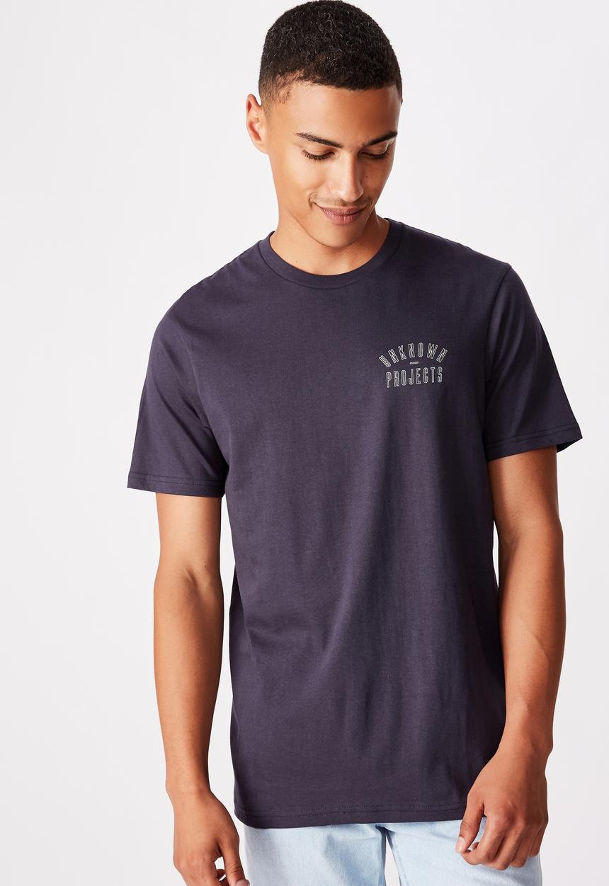 Cotton On - Tbar urban T-shirt - navy 