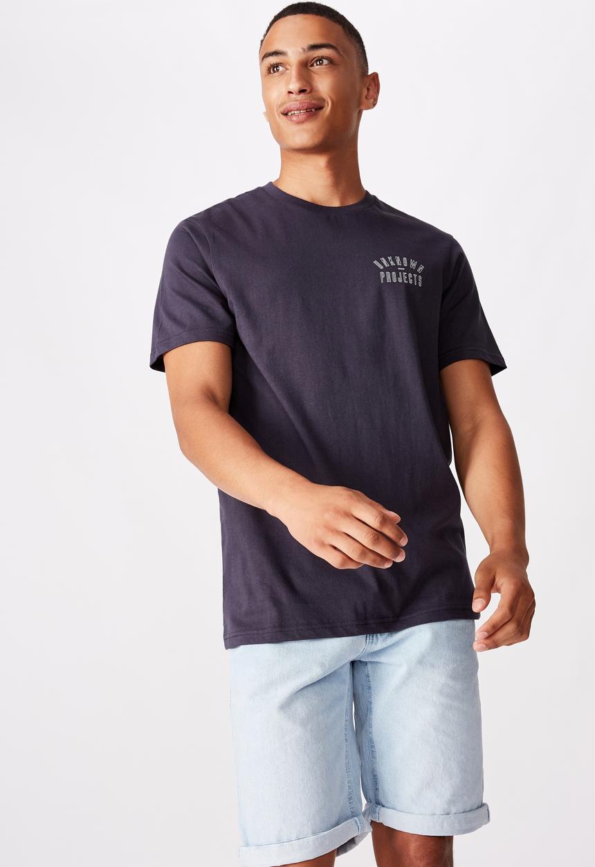 Cotton On - Tbar urban T-shirt - navy 