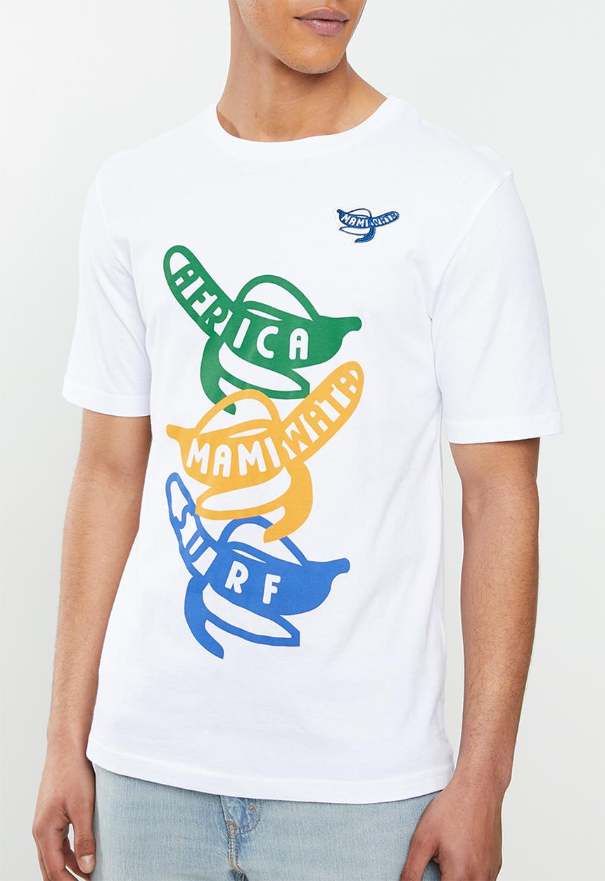 Mami Wata - Multi mami banana tee - white