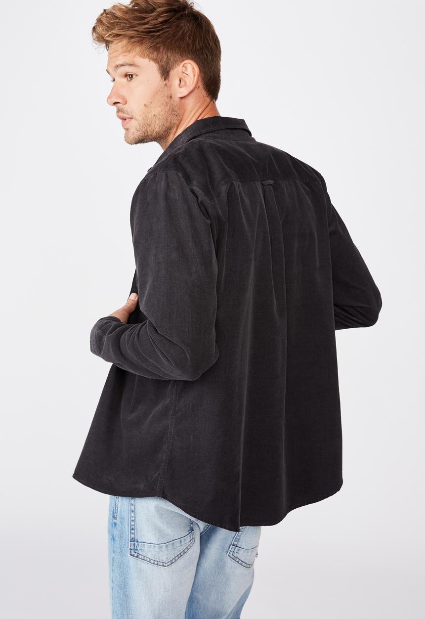 Cotton On - Vintage cord shirt - black
