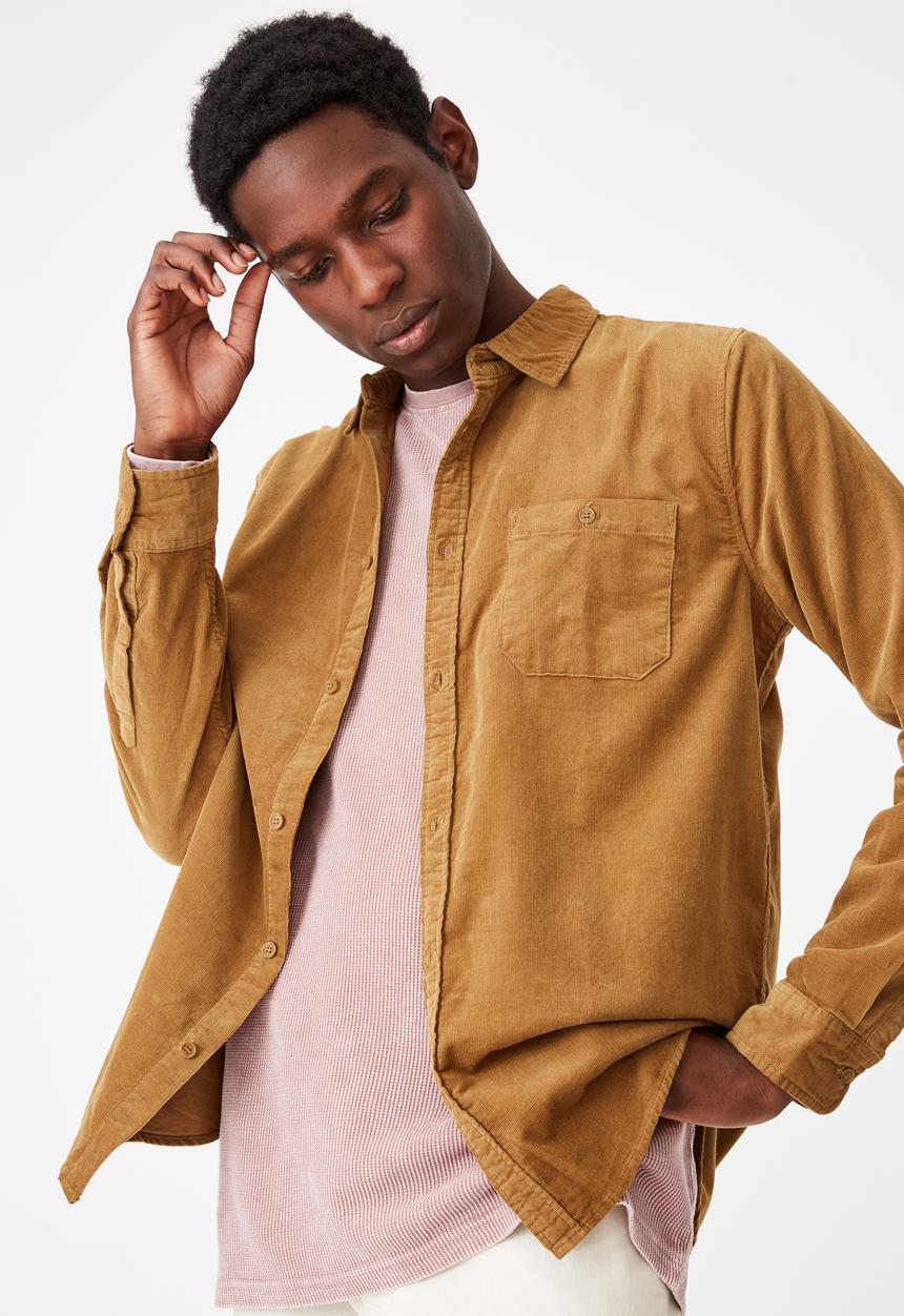 Cotton On - Vintage cord shirt - tan