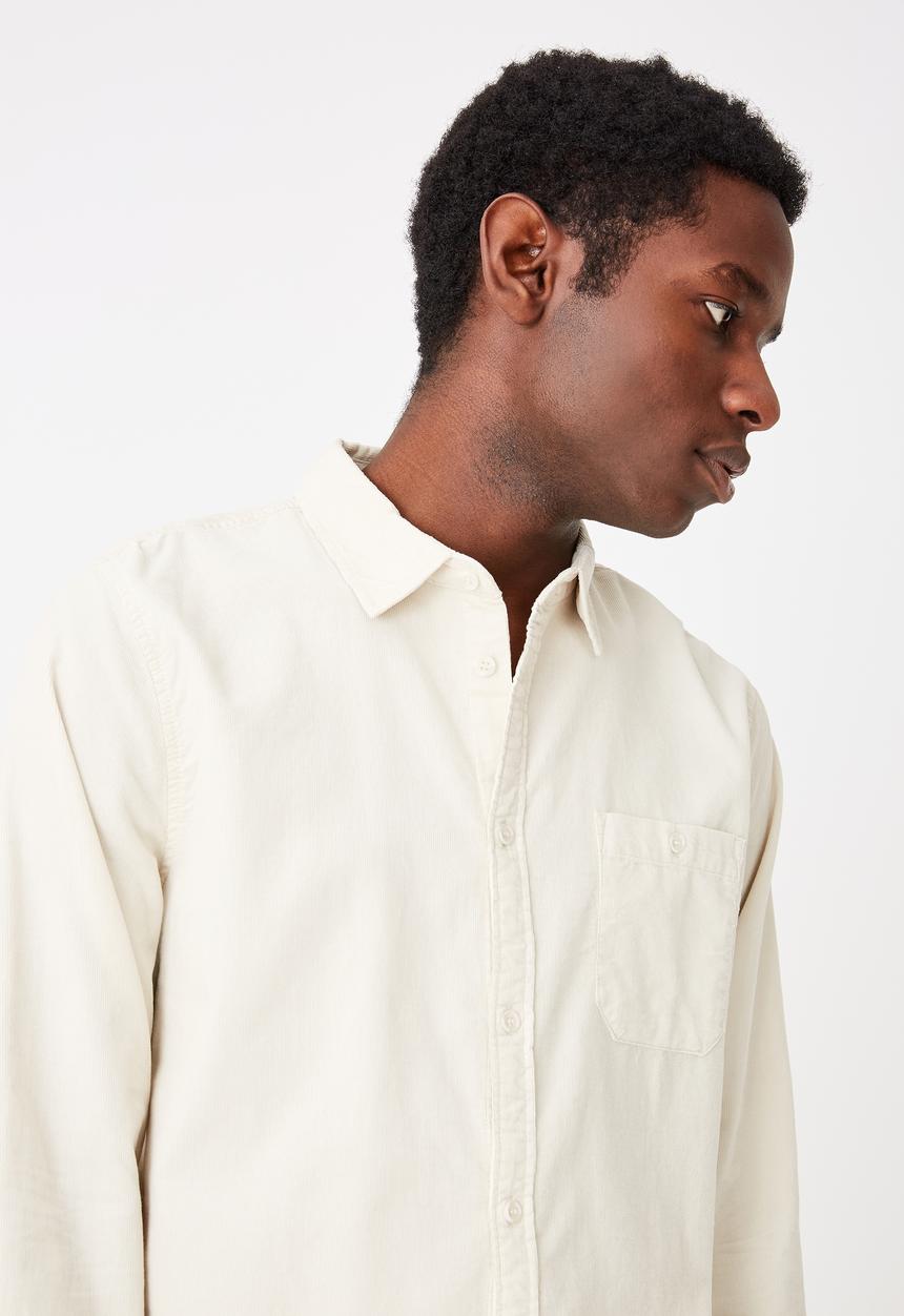 Cotton On - Vintage cord shirt - ecru