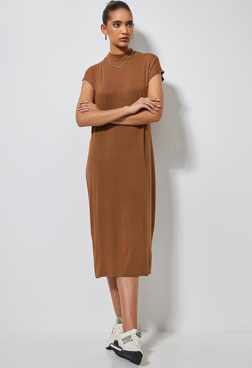 Superbalist - Easy fit dress - tobacco
