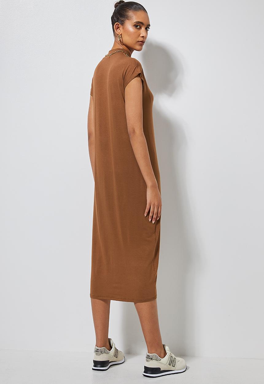 Superbalist - Easy fit dress - tobacco